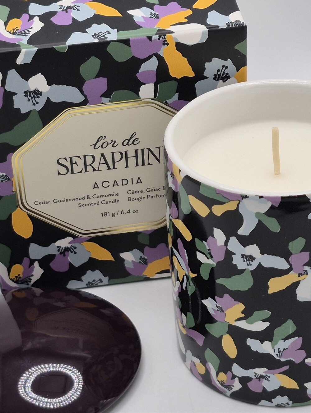 l'or de SERAPHINE Acadia Scented Candle - Floral Black Multi See Photos - Picture 5 of 7